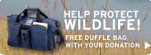 Donate today and get a free duffle bag